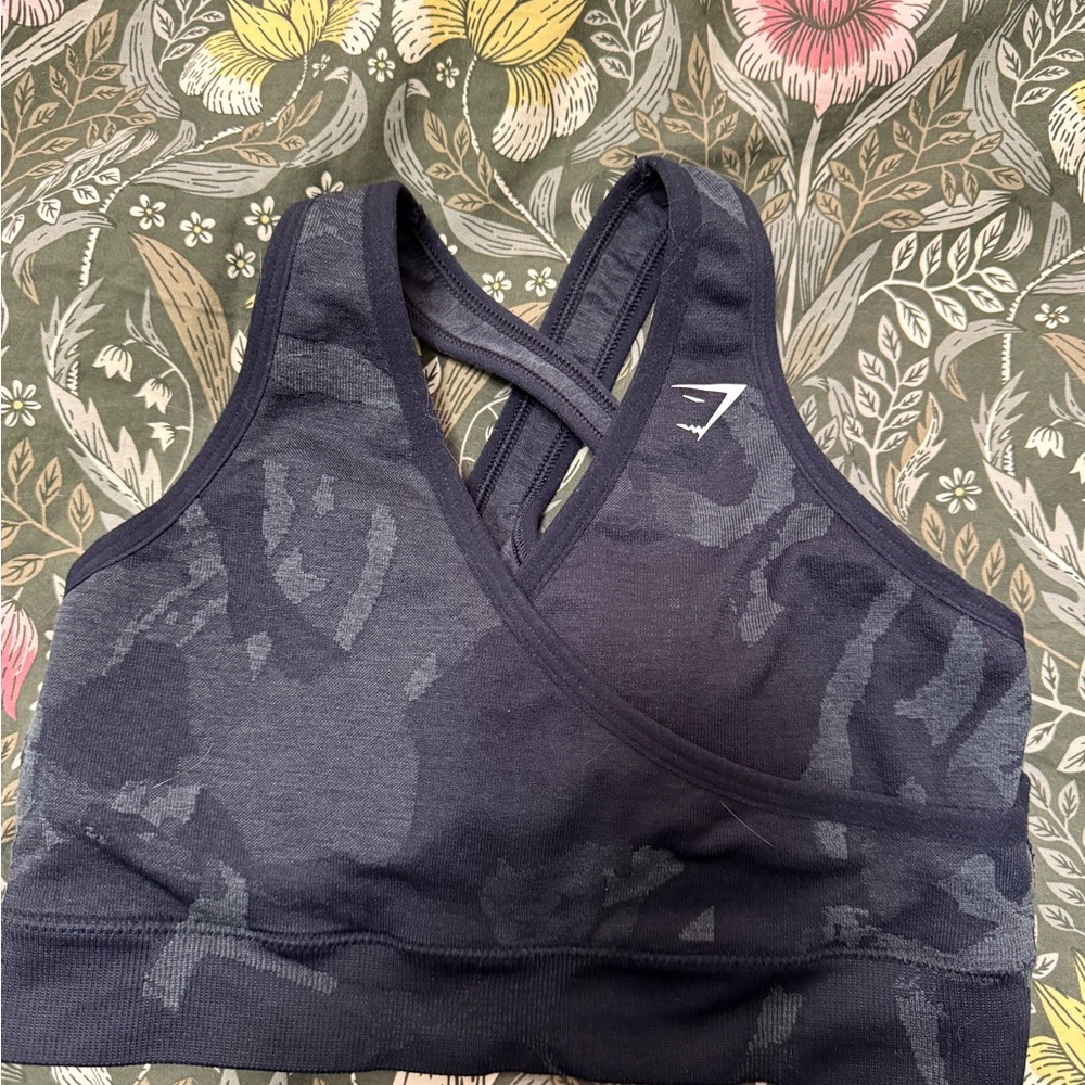 Gymshark Black Camo Sports Bra